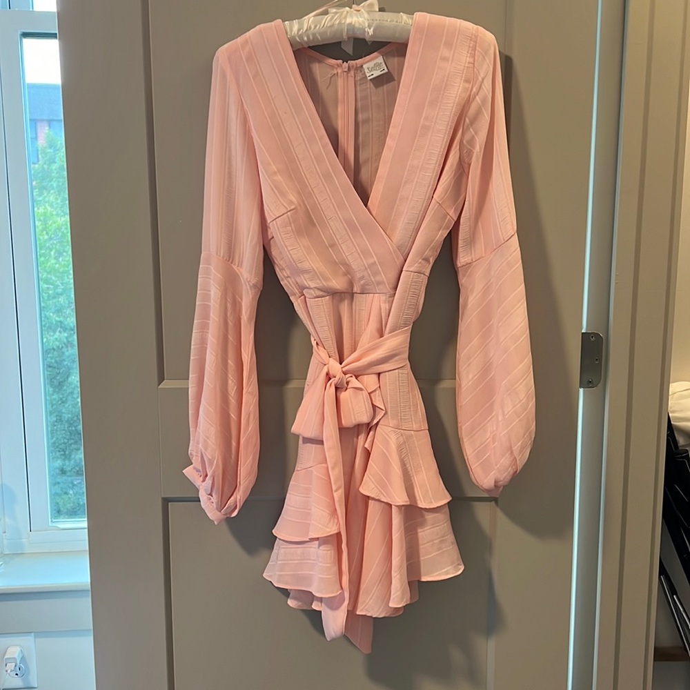 MOVING SALE. Fit and flare blush dress.